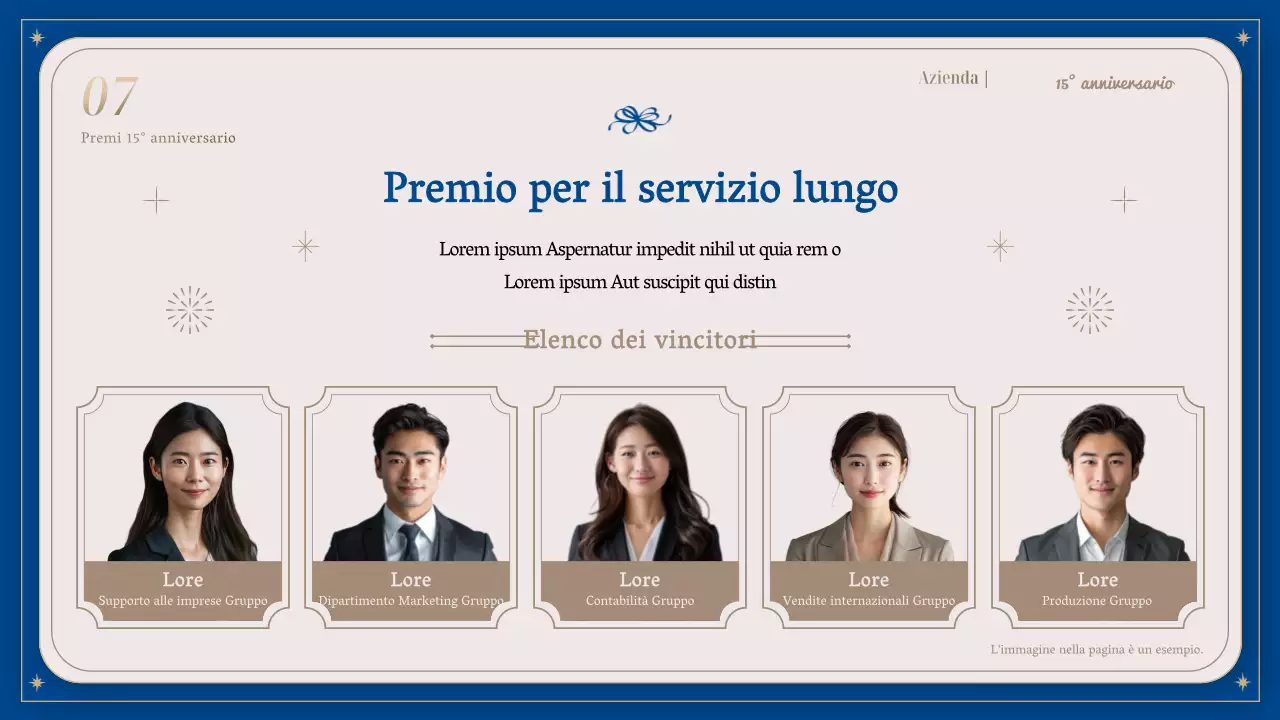 Annuncio di una lussuosa celebrazione dell'anniversario aziendale in blu navy e oro