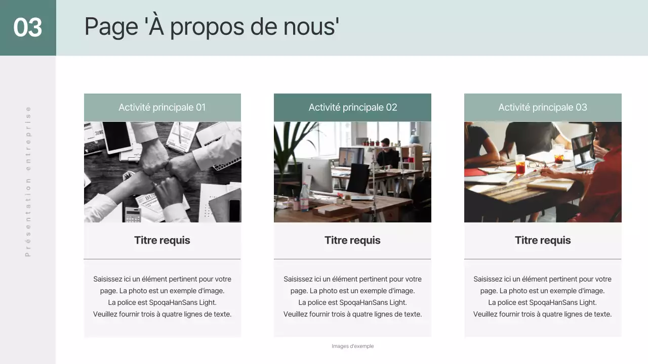 Un rapport d'activité simple en vert et blanc