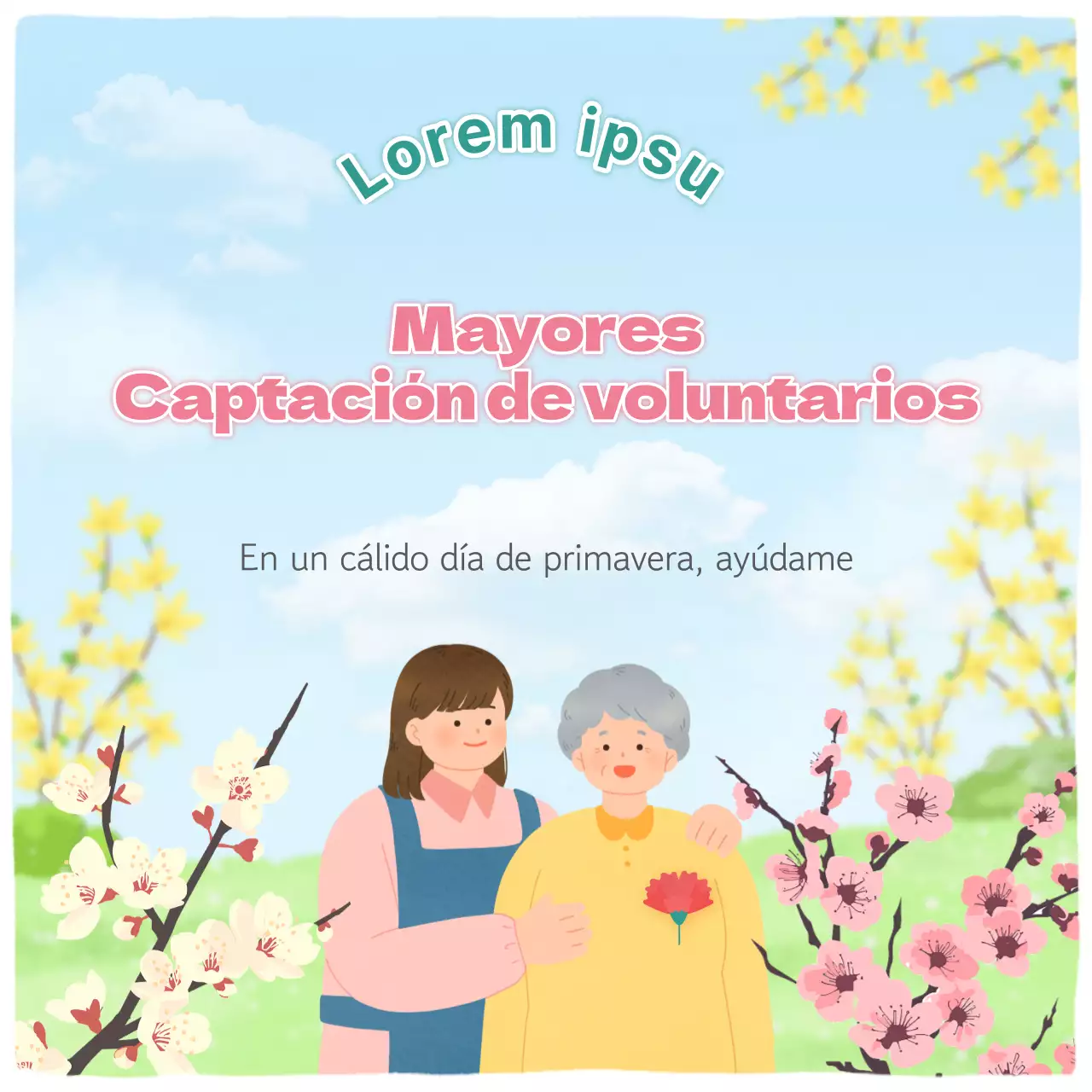 Promover el voluntariado rosa y amarillo en el Día de la Madre