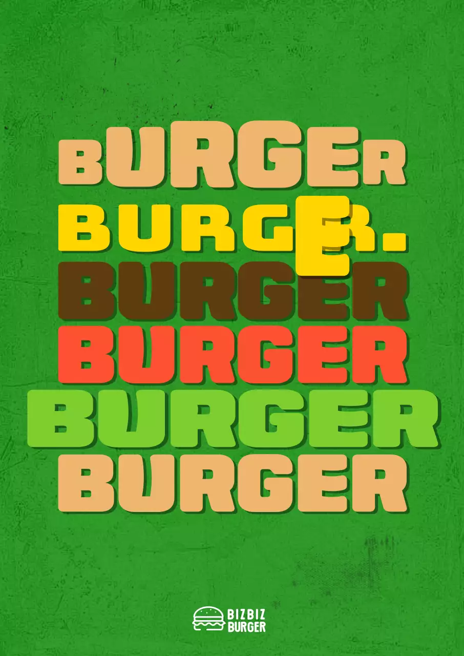 Hamburger poster Amerikaanse stijl