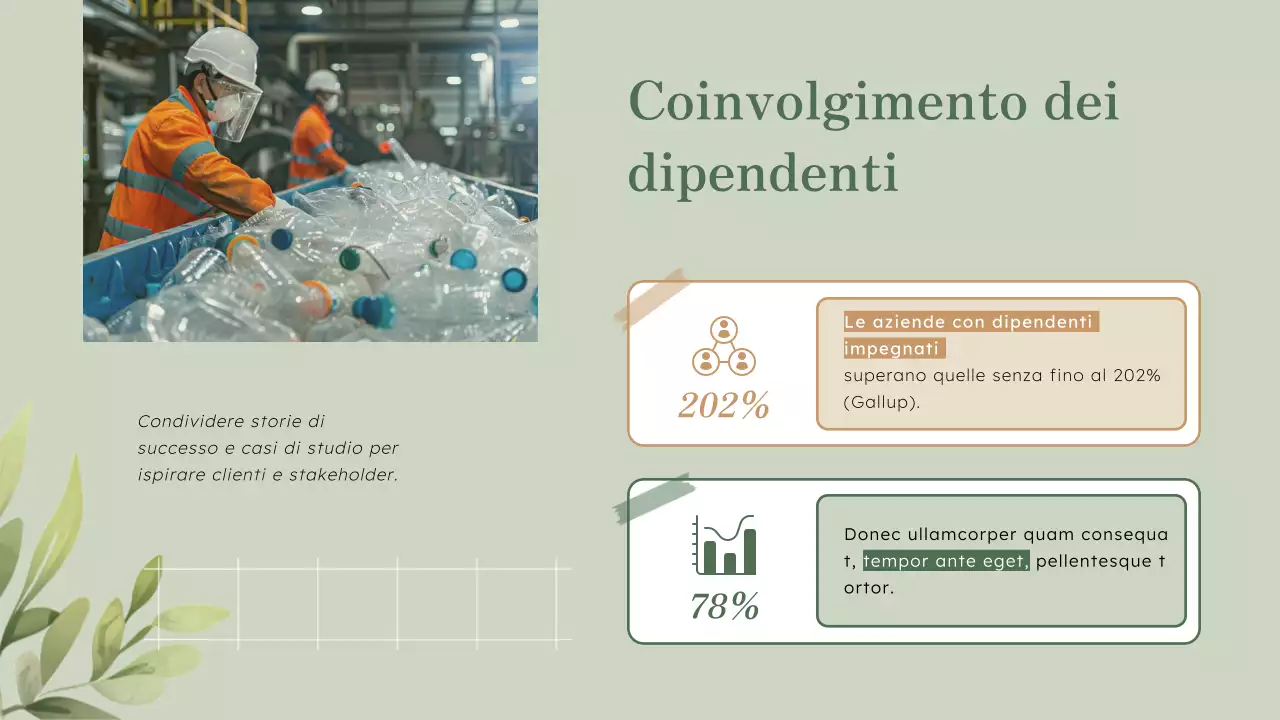 Green Natural Business Strategia innovativa di riciclaggio