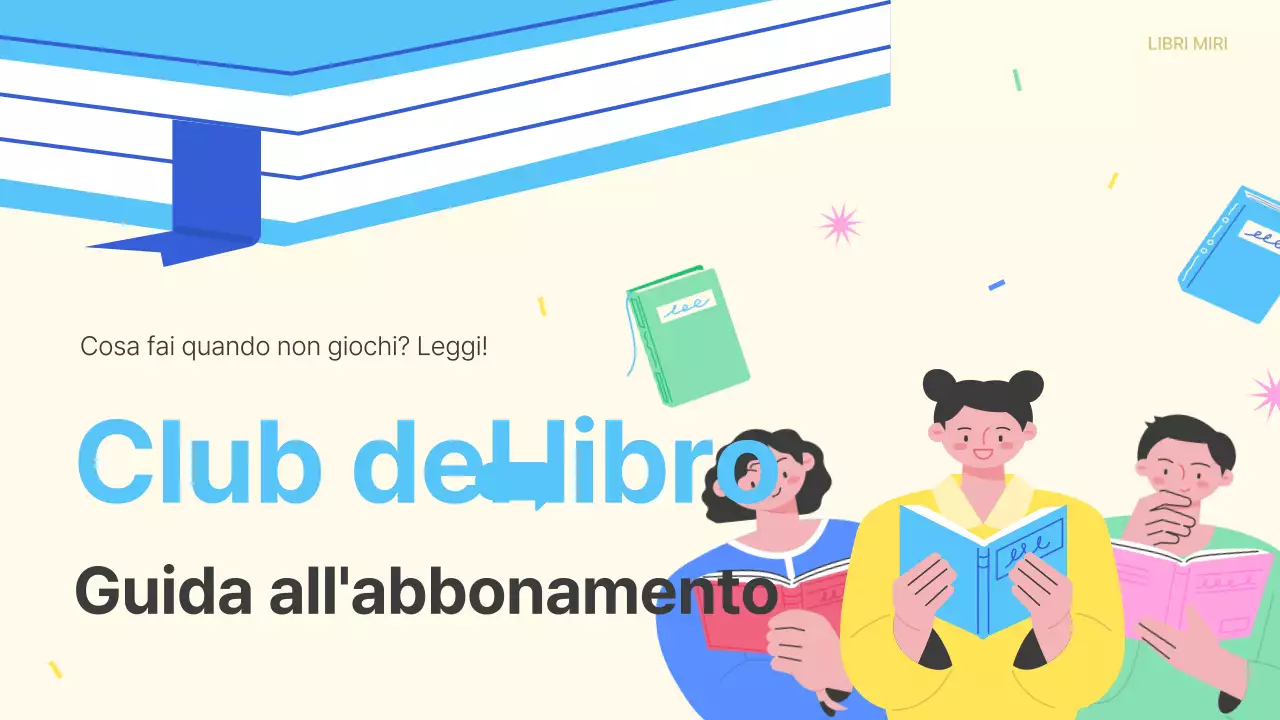 Promuovere l'adesione a un club del libro giallo e azzurro