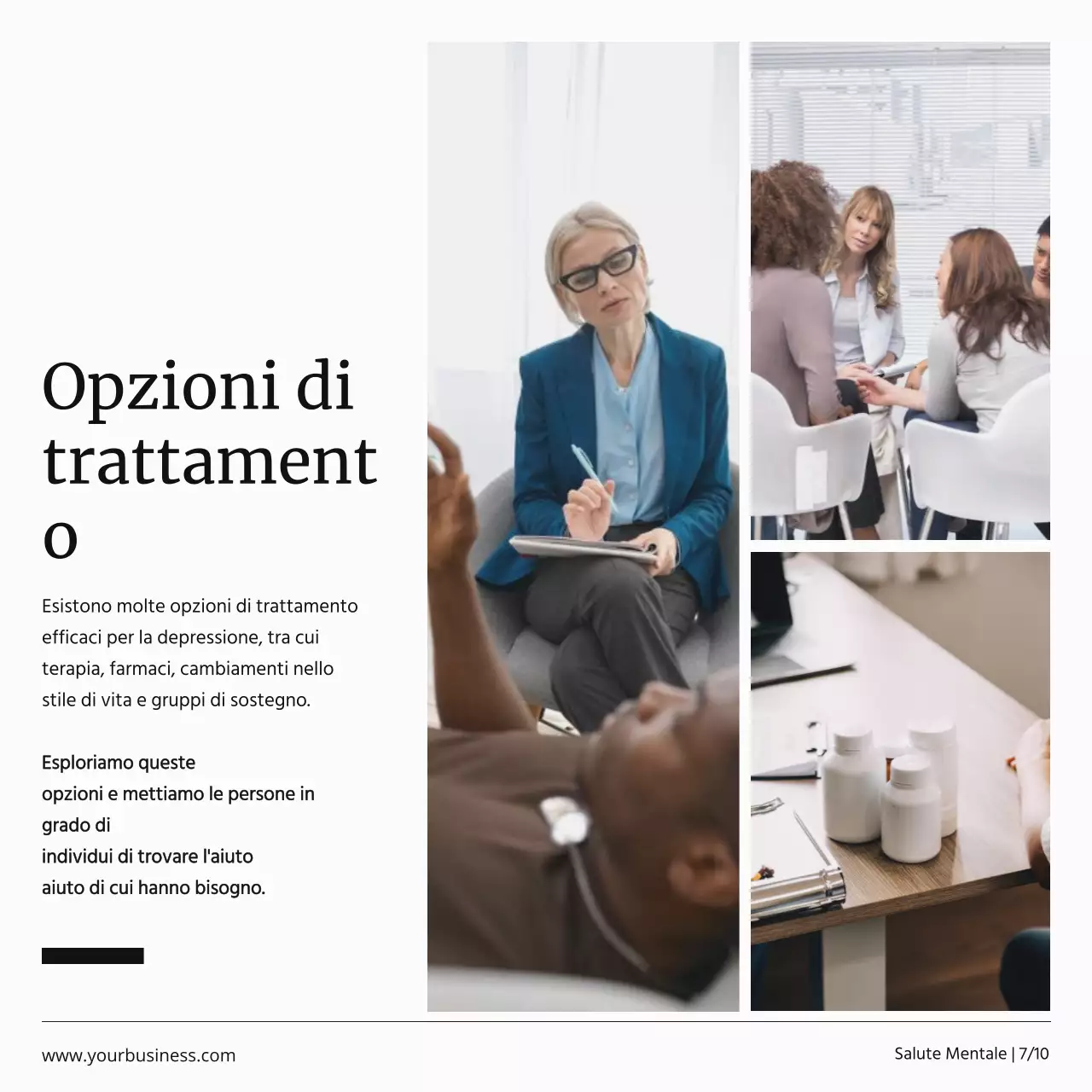 Pubblicità in bianco e nero della campagna per la salute mentale