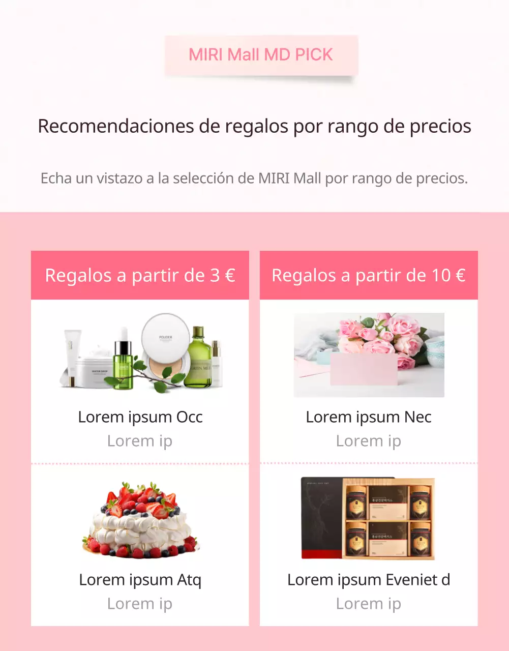 Bonito anuncio de oferta del Día de la Madre en rosa y marfil