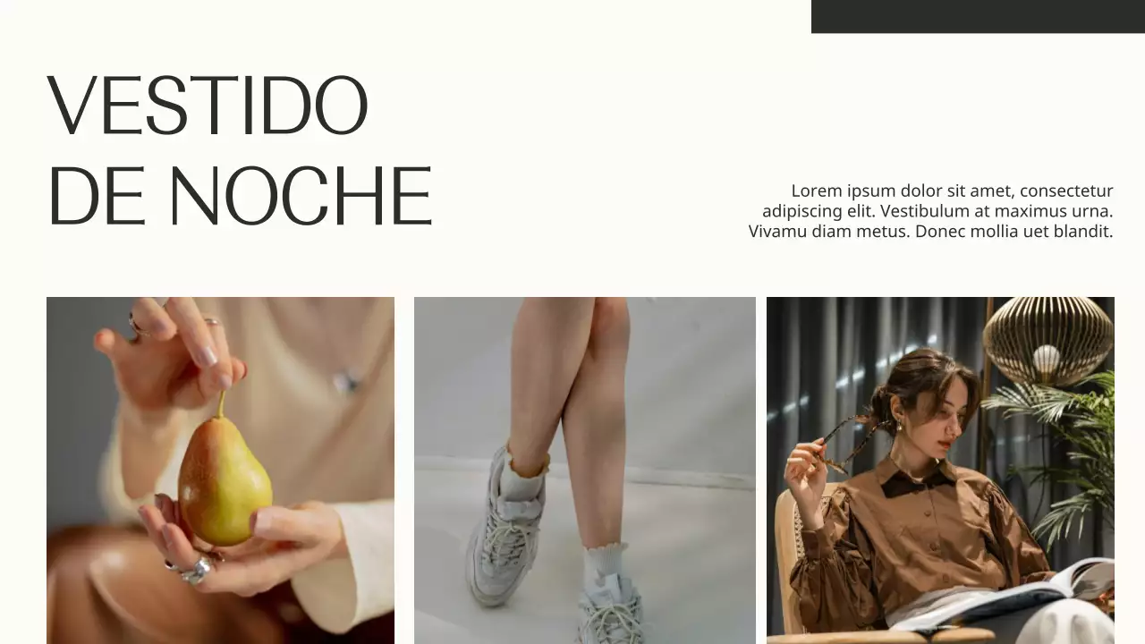 Beige y Negro Elegante Marca de Moda Product Pitch