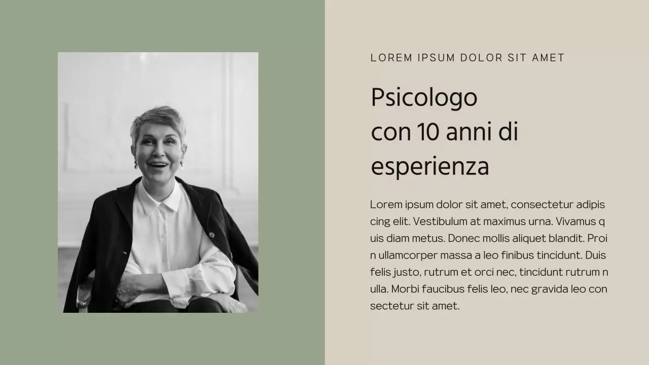 Proposta di psicologo moderno color kaki e beige