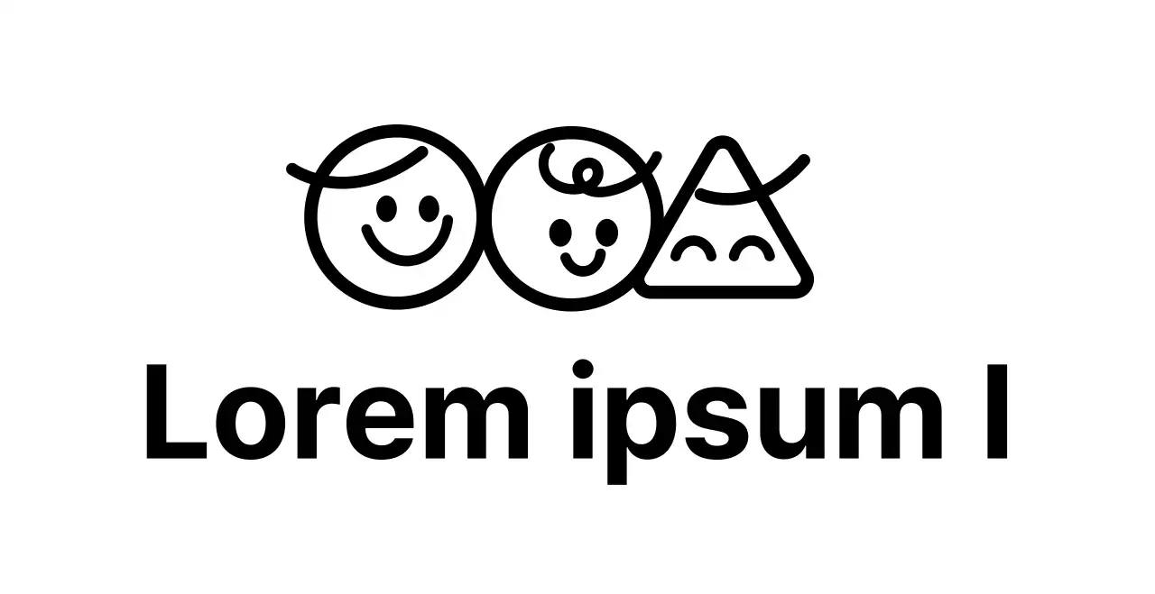 Un'agenzia di consulenza giovanile dall'aspetto simpatico con illustrazioni e testi per bambini