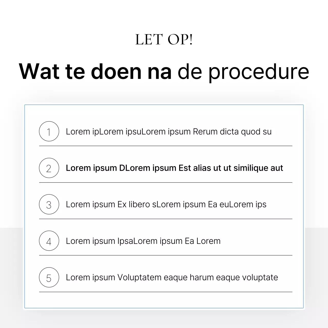 Social media kit voor ziekenhuismarketing om een eenvoudige dermatologiepraktijk te promoten in wit en lichtblauw.