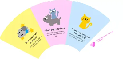 Campagna per la difesa degli animali domestici con illustrazioni di animali e tanto colore