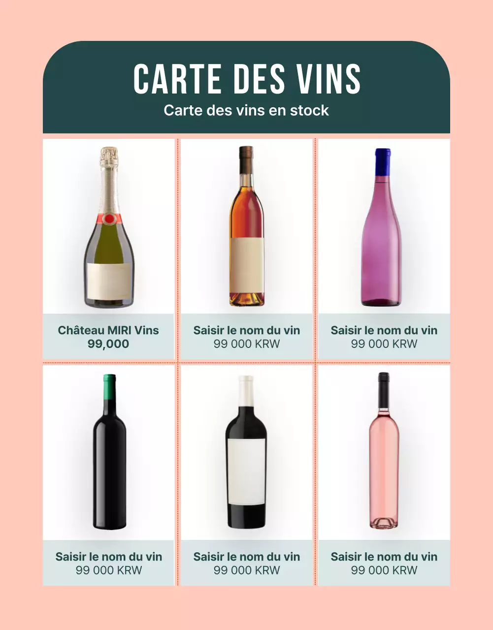 Promouvoir un stock de vin vert et minimaliste