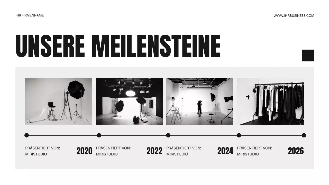 Schwarz-weiße Minimal Business-Strategie