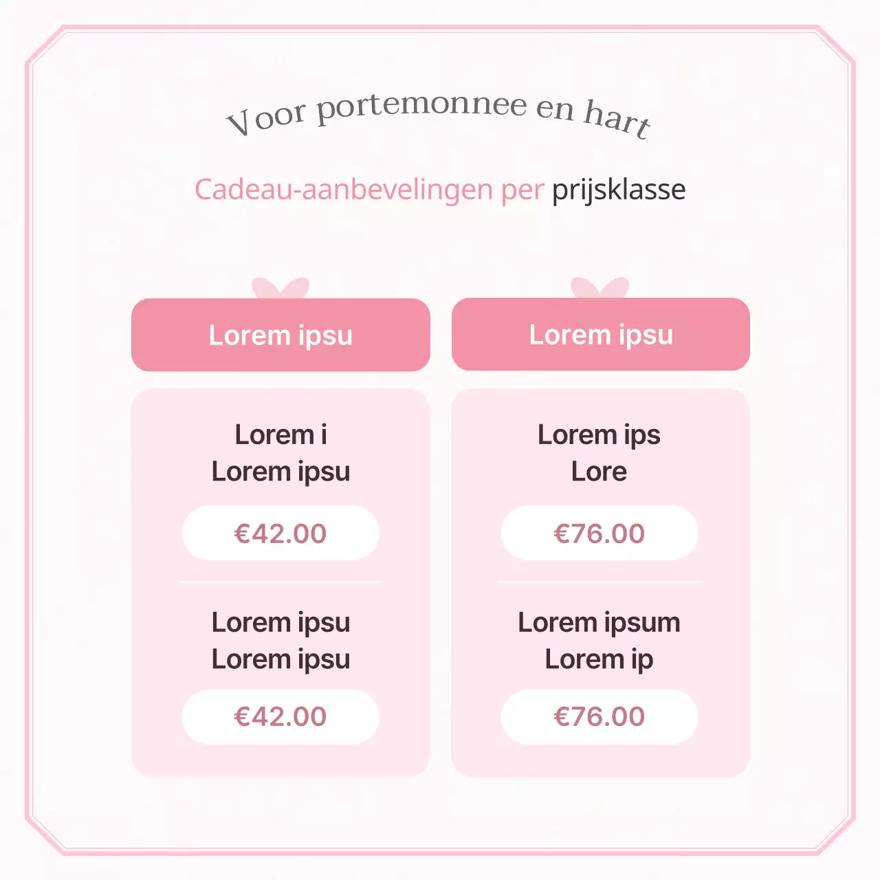 Een moderne Moederdagreclame in roze
