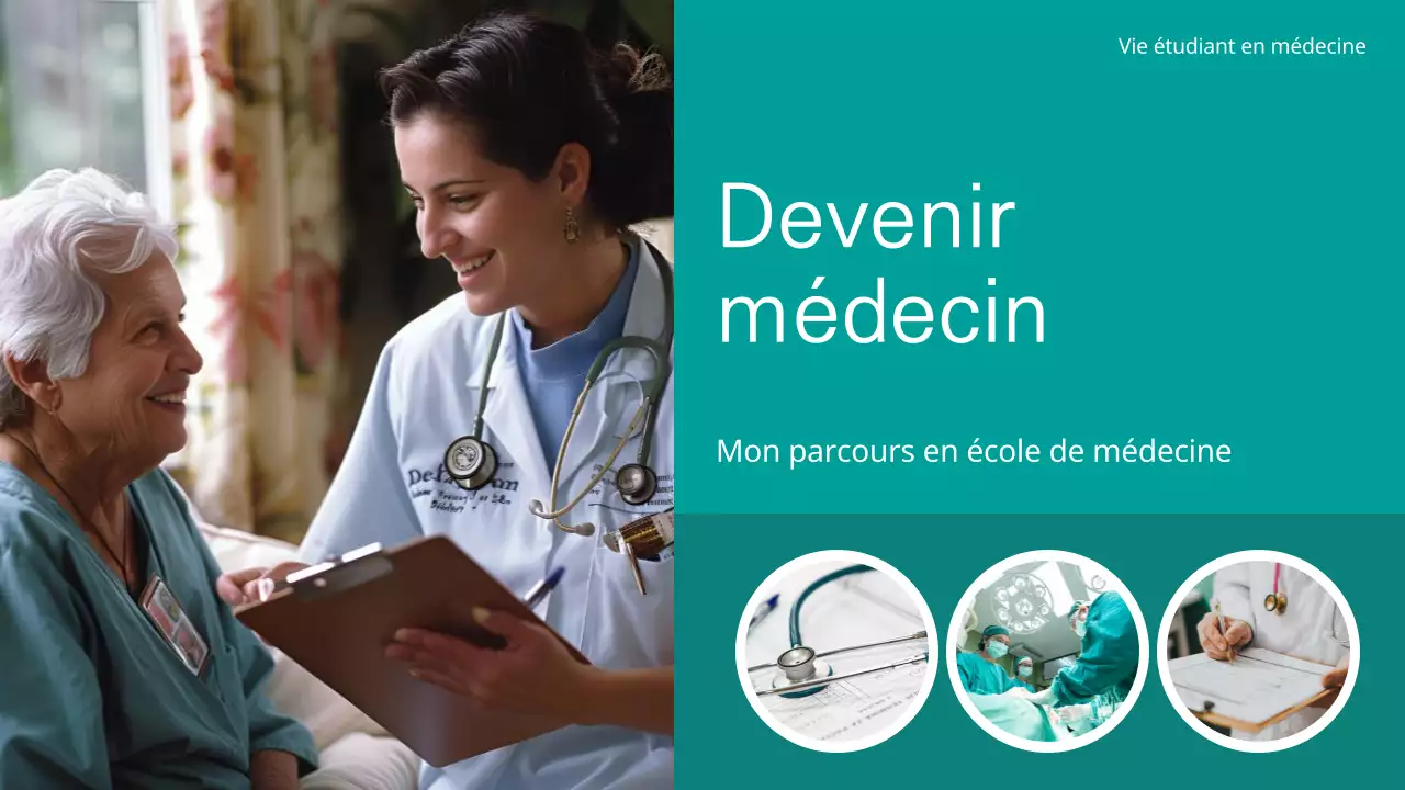 Introduction à la vie d'étudiant en médecine moderne vert et blanc