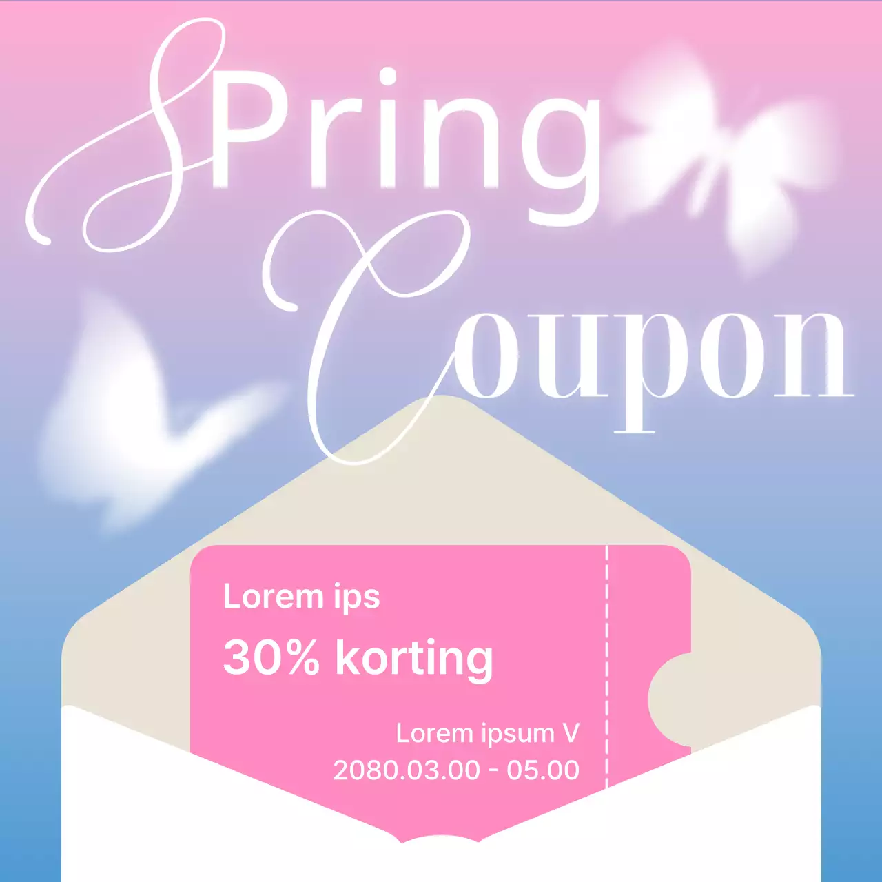 Promoot een voorjaarsuitverkoop in roze