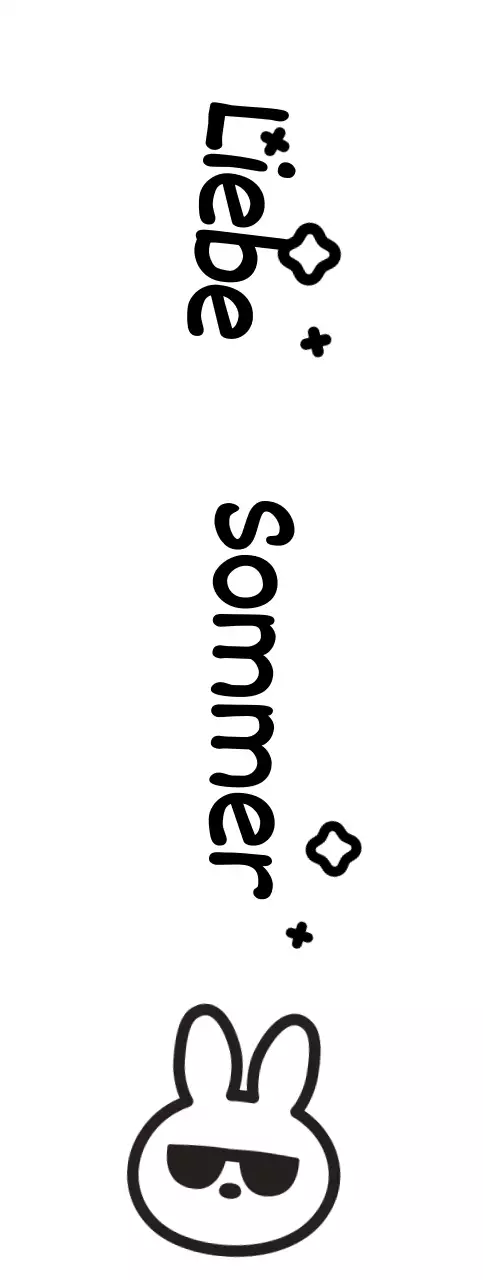 Hase mit niedlicher handgeschriebener Sommersonnenbrille