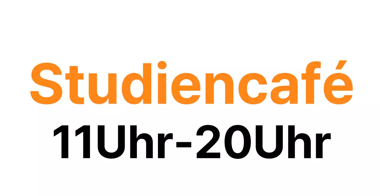 Studiencafé-Leseraum-Logo in einer runden Schriftart