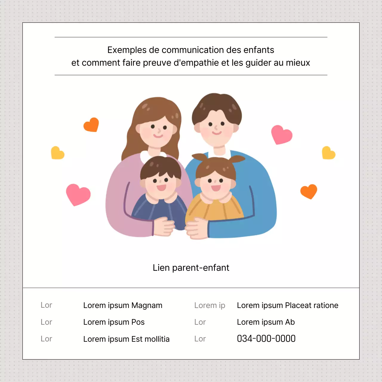 Promouvoir l'éducation parentale avec un Mois de l'histoire familiale moderne jaune et orange