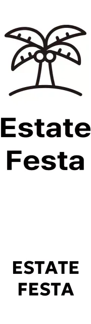 Un'allegra festa estiva con illustrazioni di palme