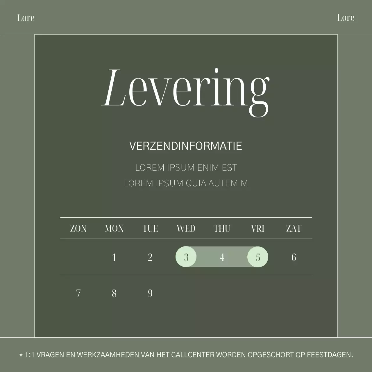 Een eenvoudige merkset in kaki promoten