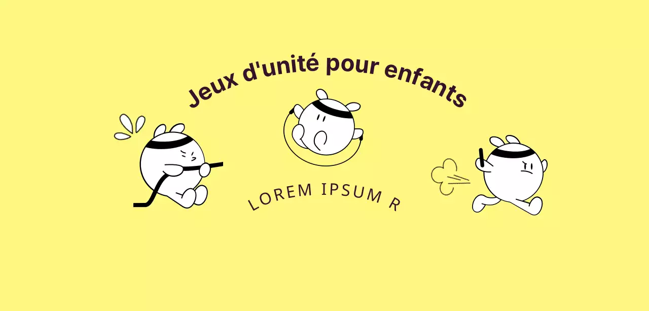 Une simple compétition sportive pour enfants avec des personnages mignons
