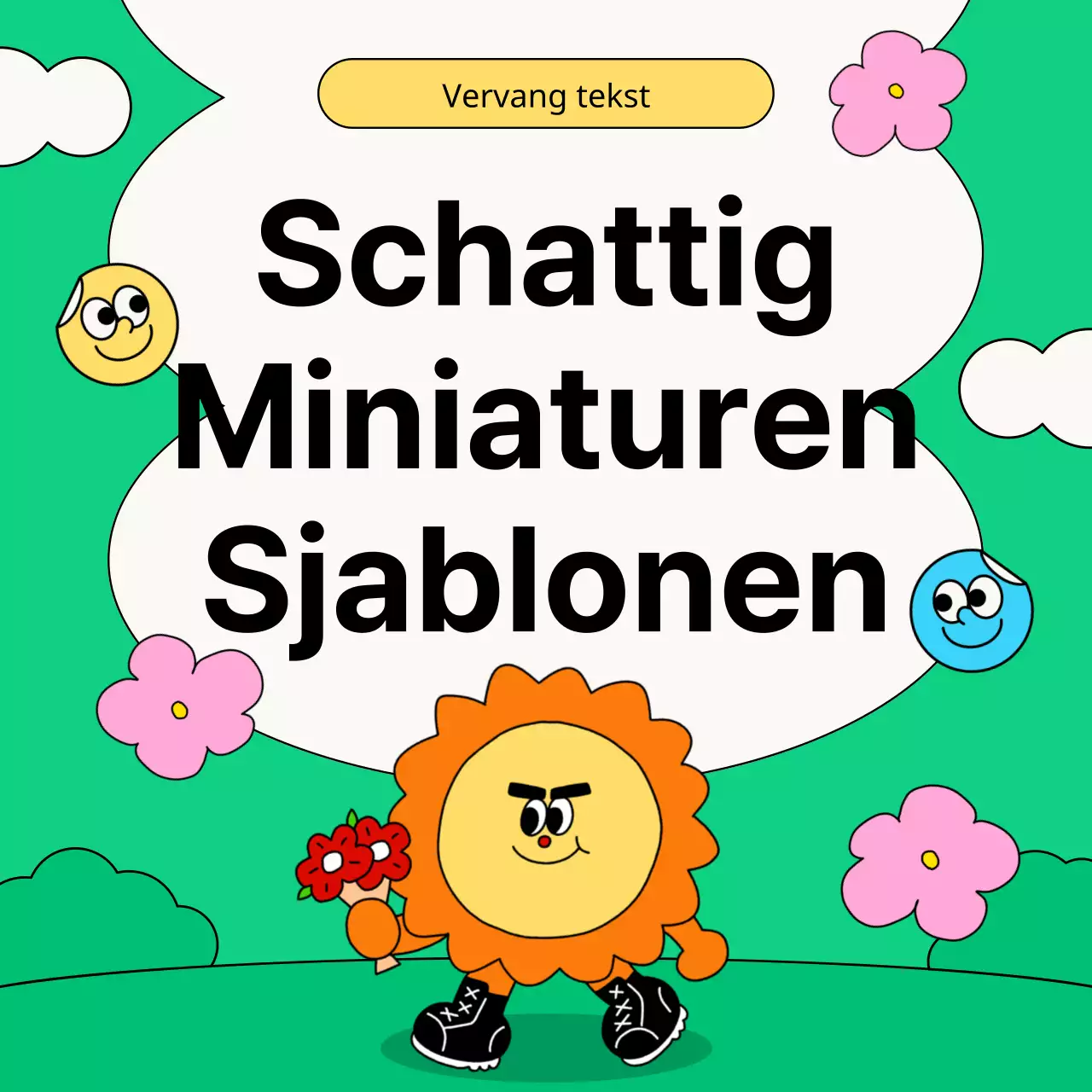 Dek af met een schattig groen frame