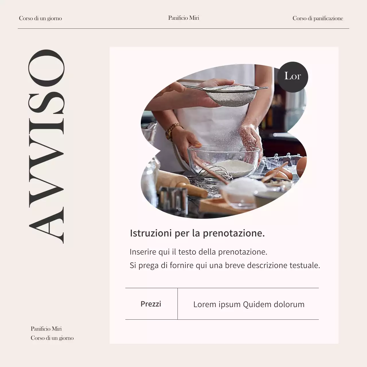 Promuovere un moderno corso di un giorno in avorio e nero