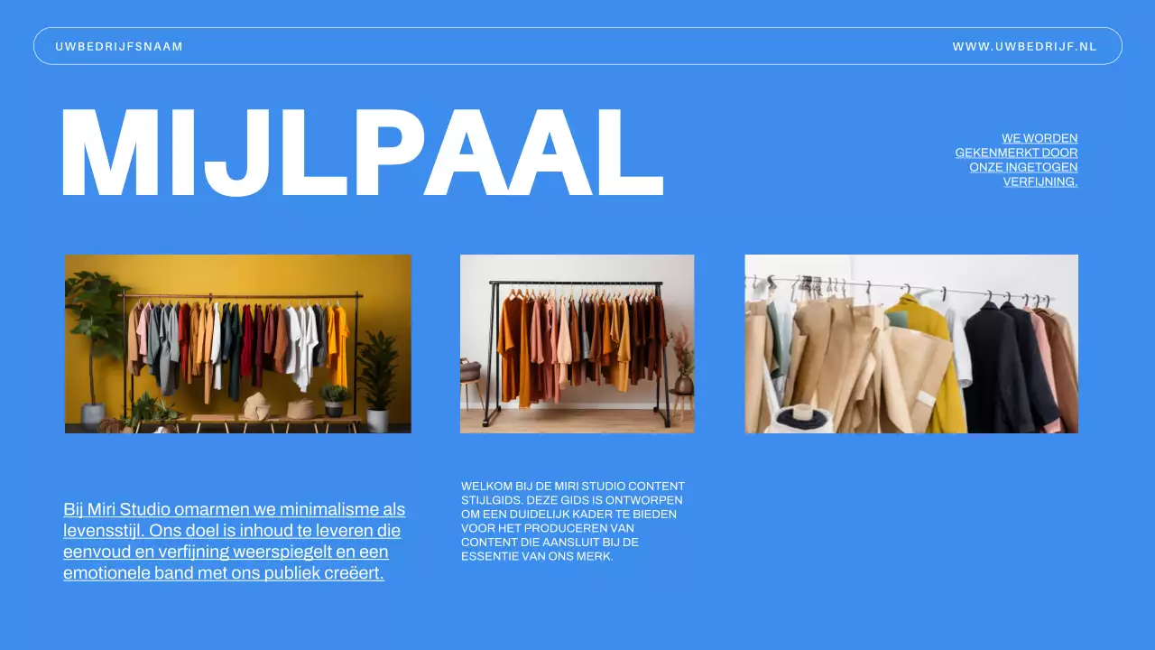 Introductie van Blue Minimal Business