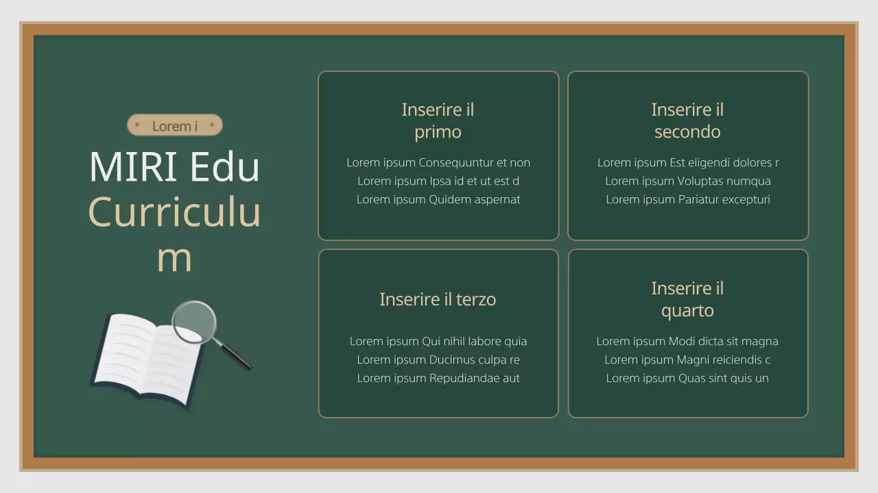Un prospetto scolastico semplice e astratto