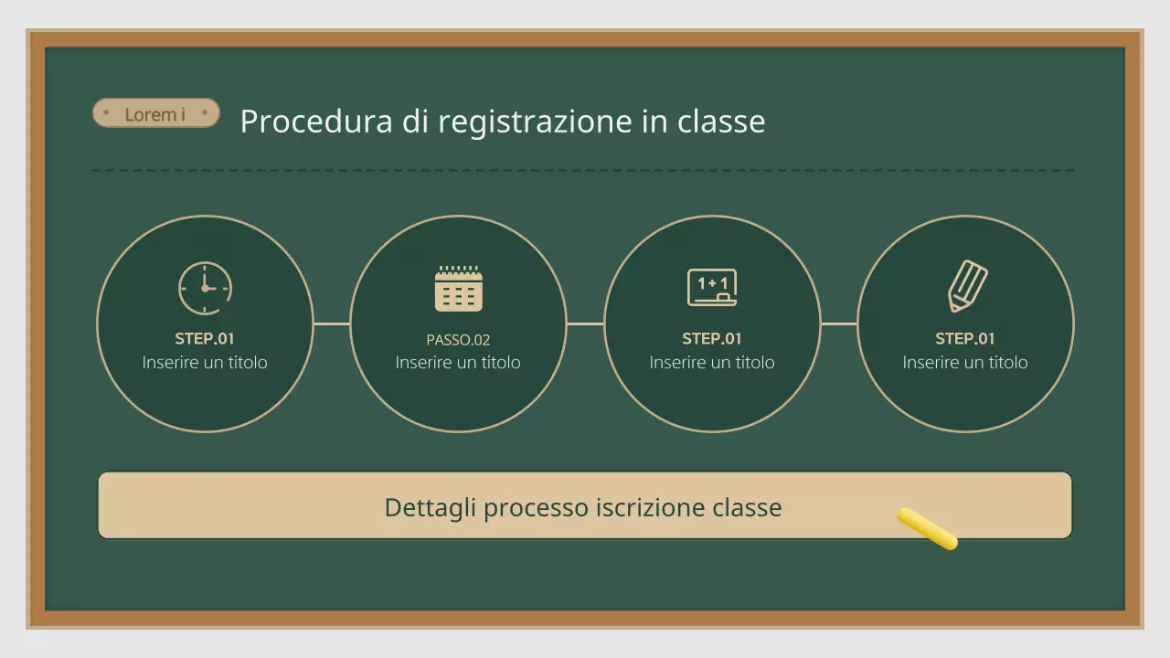 Un prospetto scolastico semplice e astratto