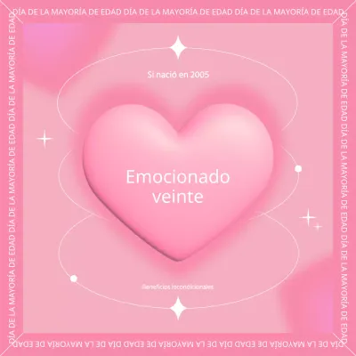 Promueva un día de la mayoría de edad kitsch en rosa y blanco