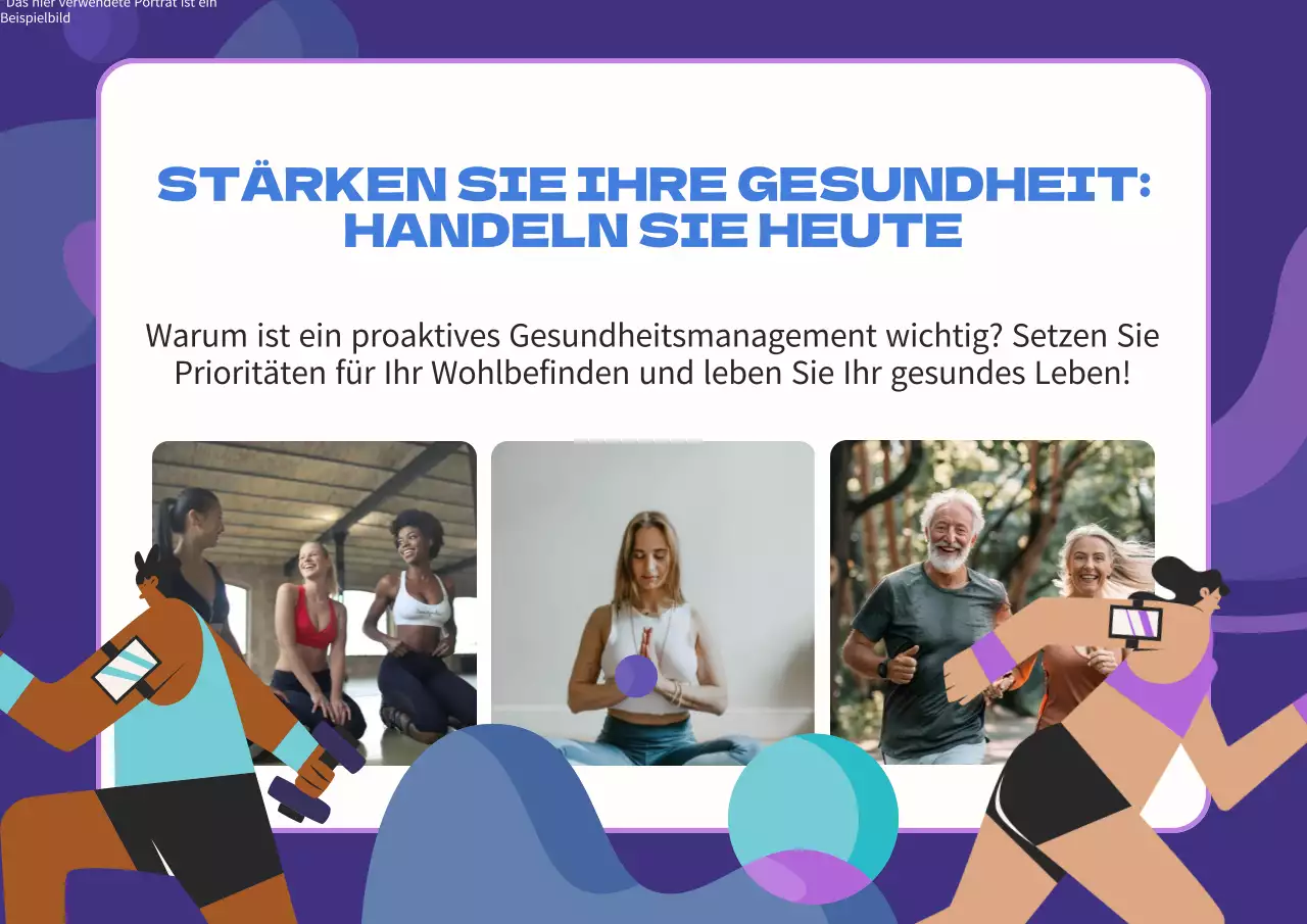 Purple and Blue Bold Leitfaden für einen gesunden Lebensstil