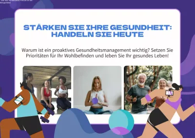 Purple and Blue Bold Leitfaden für einen gesunden Lebensstil