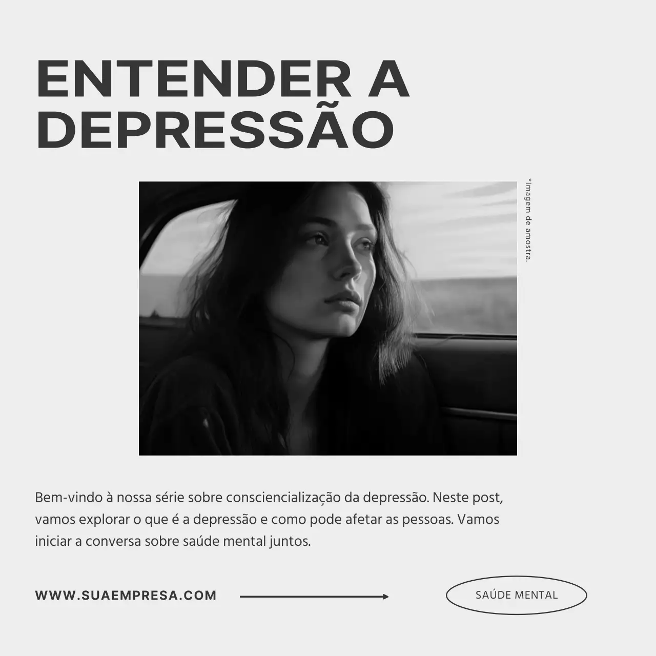 Bege e cinzento Minimal Mental Care Psychology Blogue Promoção