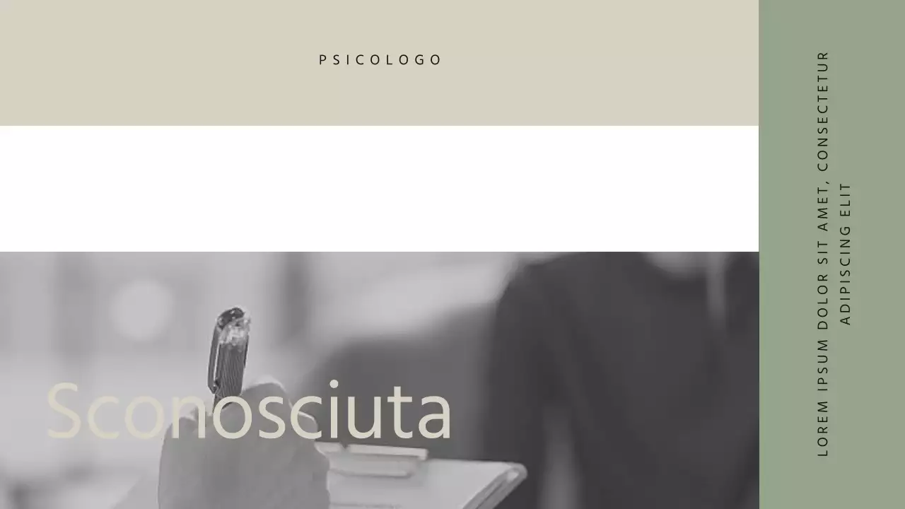 Proposta di psicologo moderno color kaki e beige