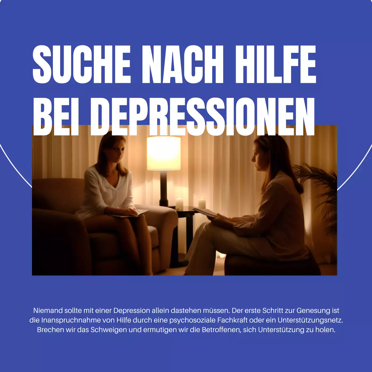 Blue and White Modern Depressionen verstehen Einleitung