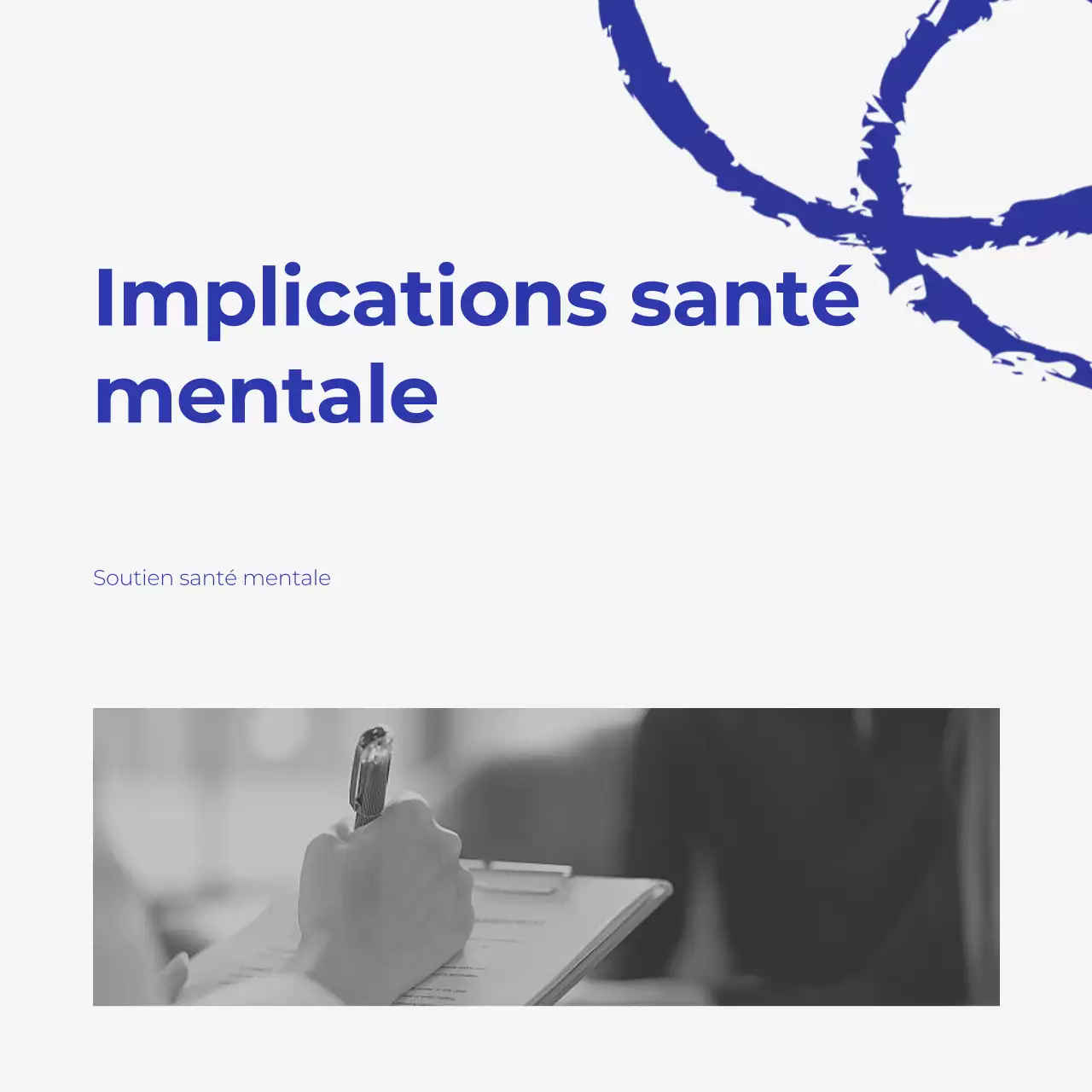 Stratégie médicale moderne bleue