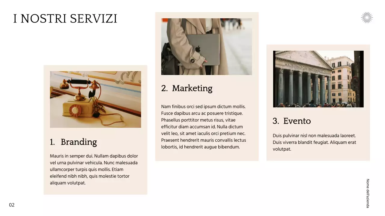 Beige Bianco Minimal Neutral Tone Business Presentazione Pitch Deck Strategia