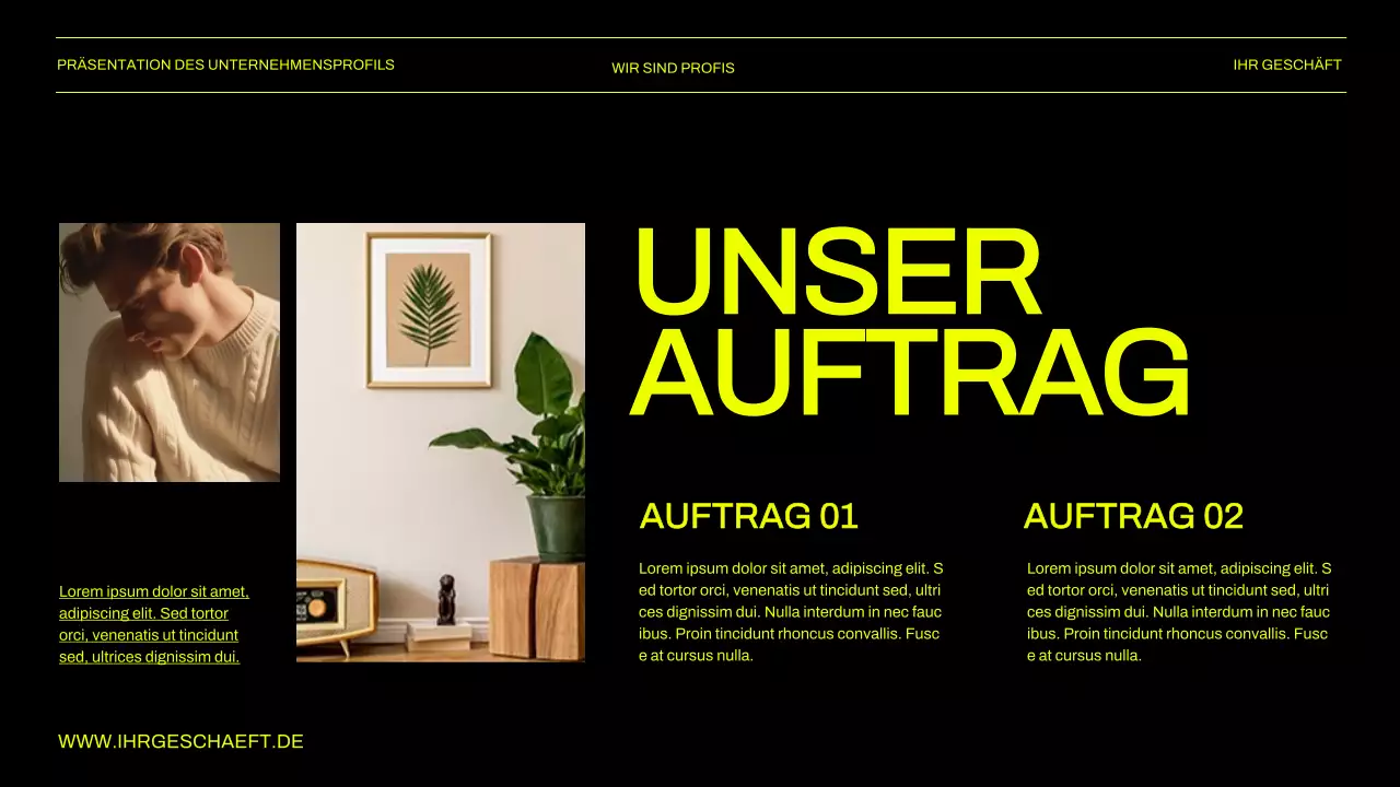 Grün und Schwarz Business Präsentation