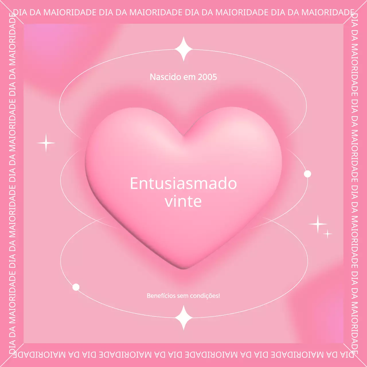 Promover um dia de passagem de testemunho kitsch em rosa e branco