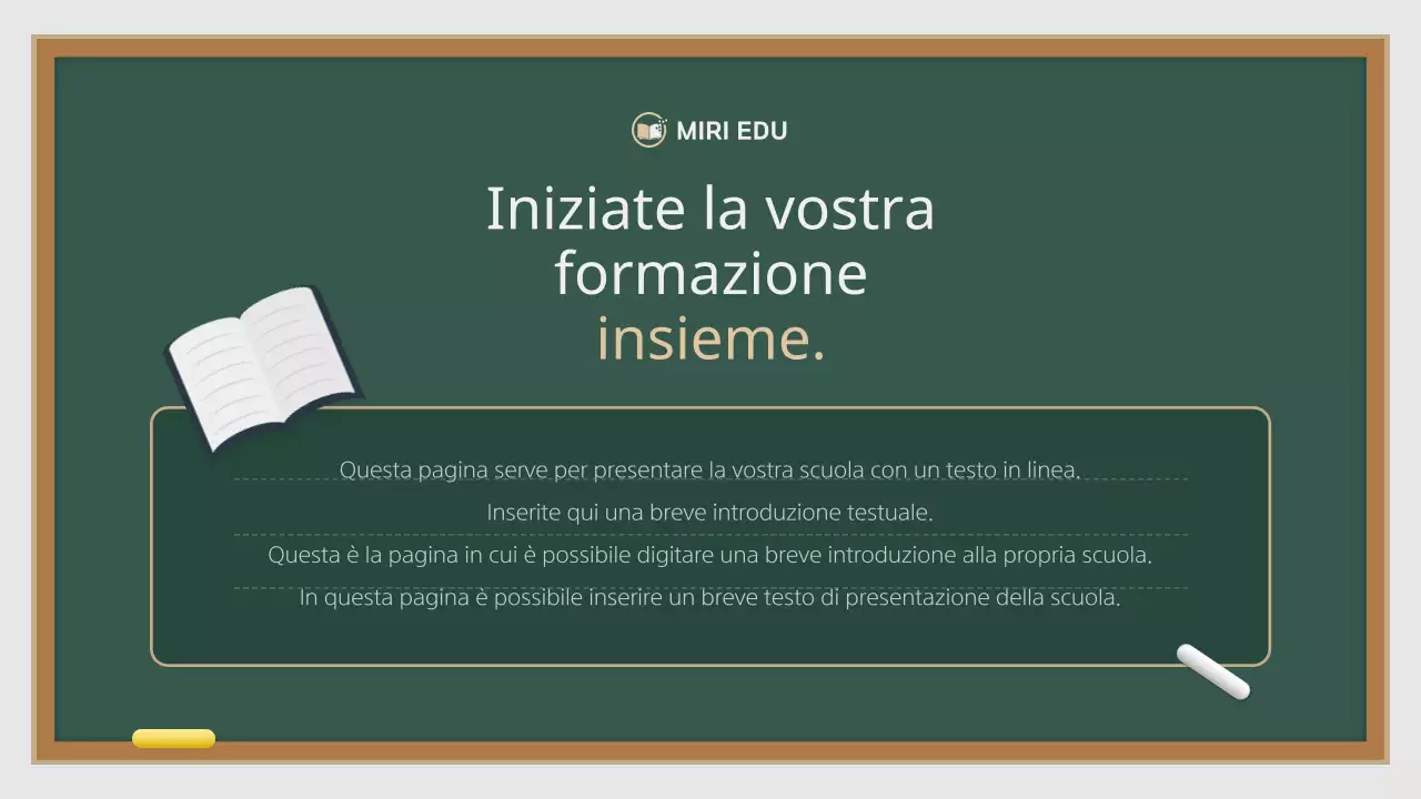 Un prospetto scolastico semplice e astratto