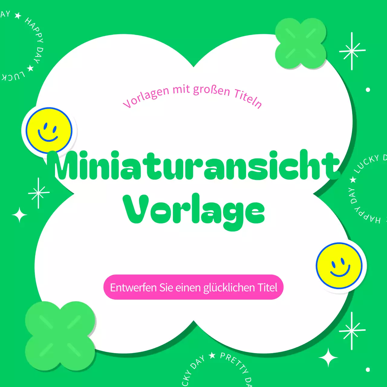 Abdeckung mit einem hübschen grünen Rahmen