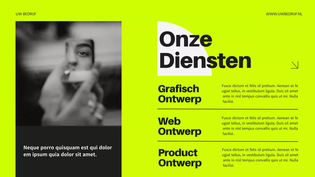 Neon en zwart moderne zakelijke introductie