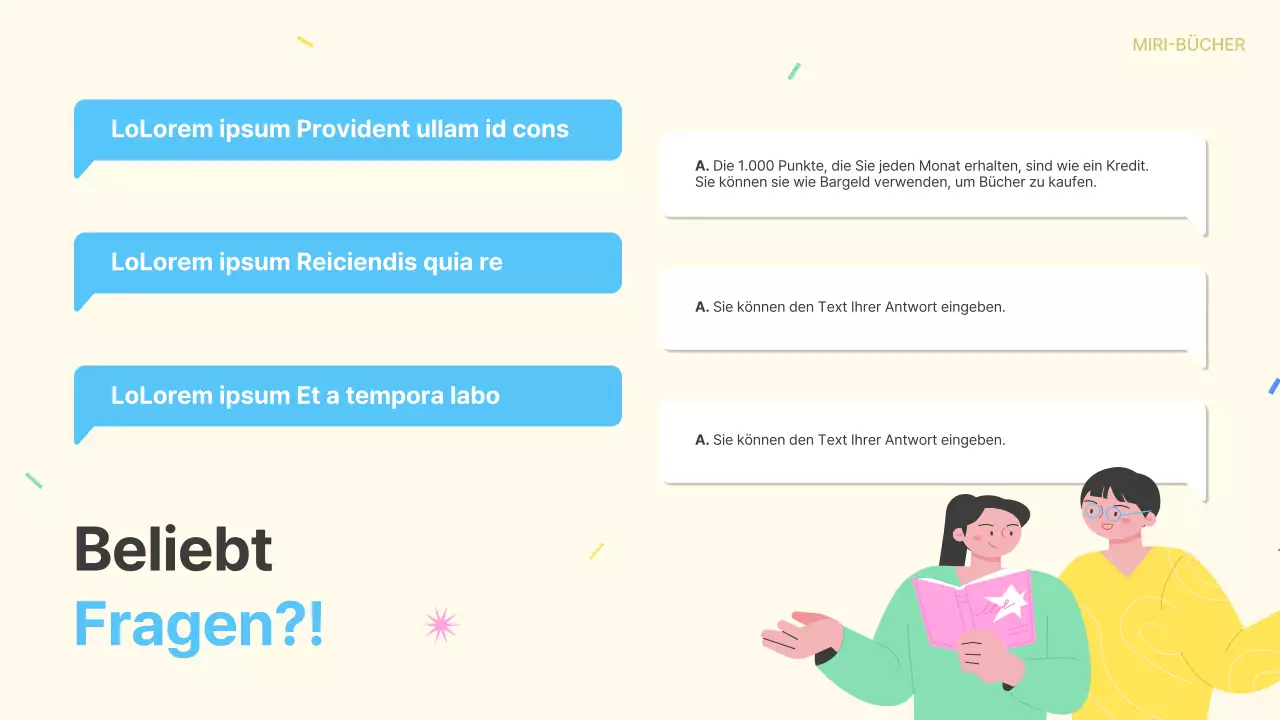 Werbung für die Mitgliedschaft in einem gelben und hellblauen Buchclub