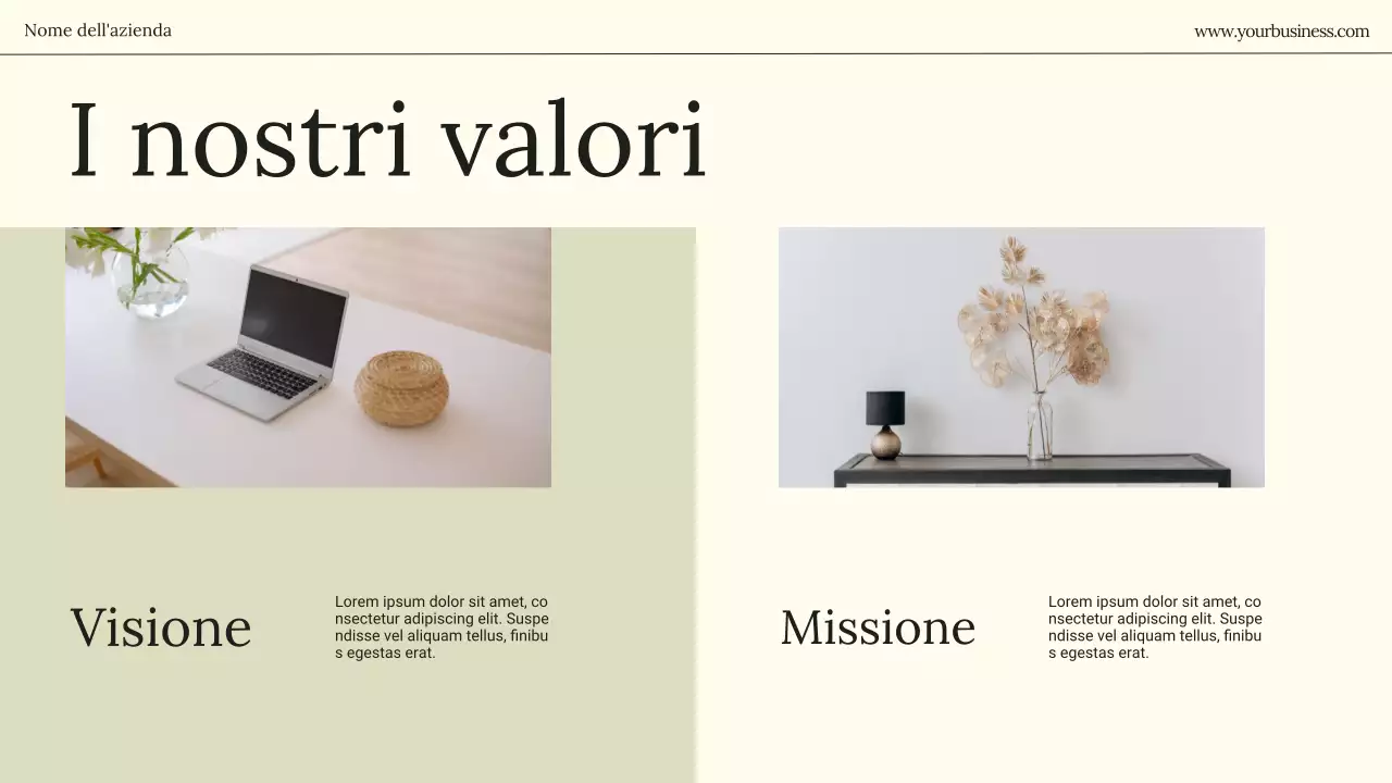 Introduzione dell'azienda Beige Minimal Business
