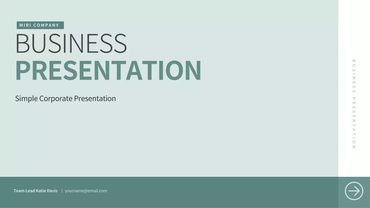 Green Modern Business Plan Presentation