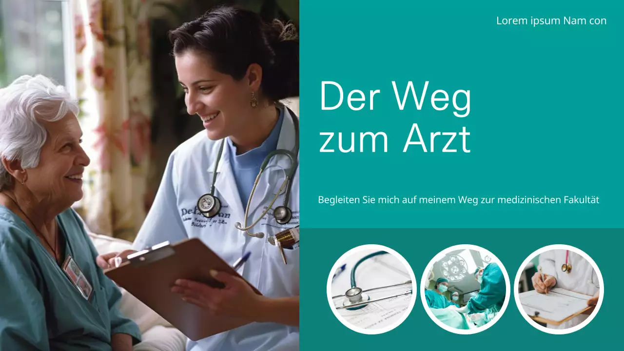 Grün und Weiß Modernes Medizinstudentenleben Einführung