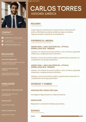 Cartera de asesoramiento jurídico simple en marrón y blanco