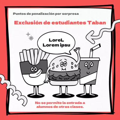 Notificaciones de demérito en rojo, negro y blanco