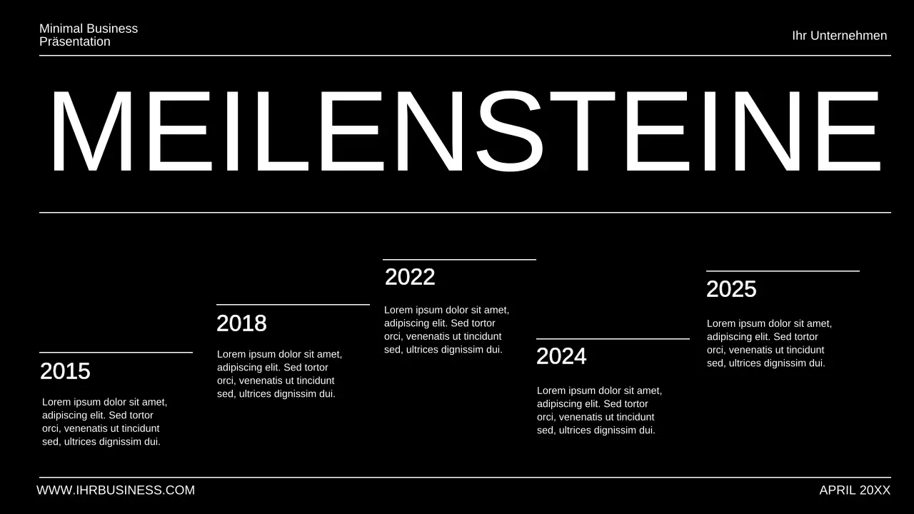 Schwarz und Weiß Minimal Business Präsentation