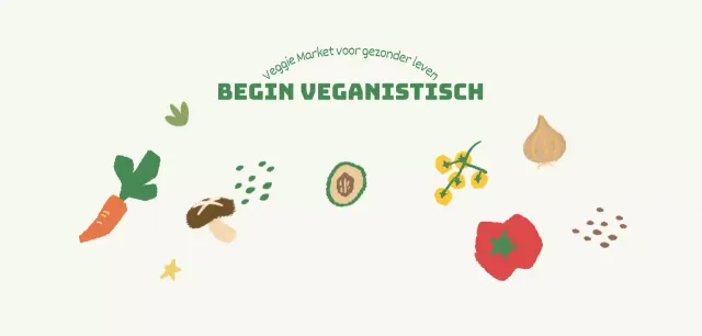 Ontwerp voor vlooienmarkt met illustraties van verschillende groenten